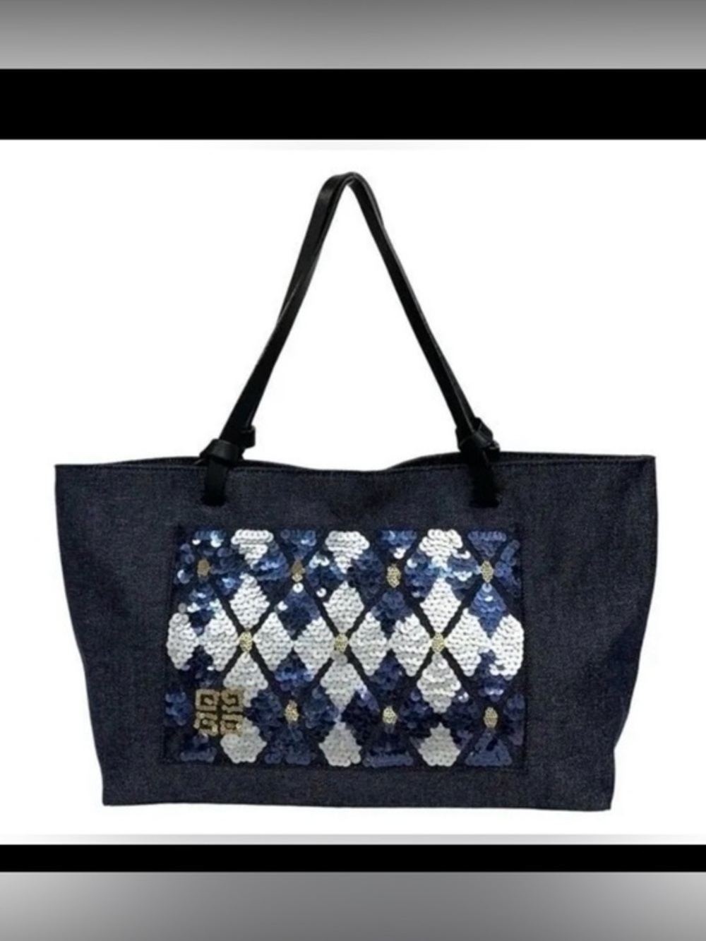 NEW Givenchy denim sequin tote bag